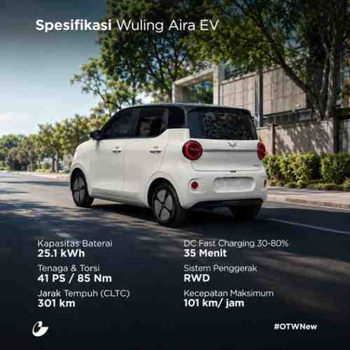 Informasi mobil listrik Wuling Aira EV terbaru
